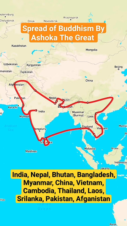 Spread of Buddhism by Ashoka #ashoka #buddhism #gautambuddha #buddha #china #india #pakistan #bengal