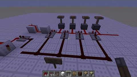 4-bit SIPO shift register: Minecraft