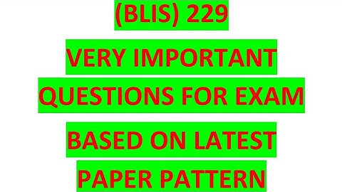 BLIE 229 : VERY IMPORTANT QUESTIONS, 2021 | BLIE 229 : ICT IN LIBRARIES |