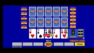 #134 Practice White Hot Aces Video Poker - Full House or go for the Quad? screenshot 3