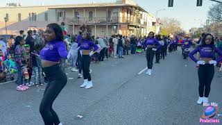 St. Martinville Senior High "Marching Tigers" Band | Bayou Mardi Gras Parade 2024 | New Iberia, LA