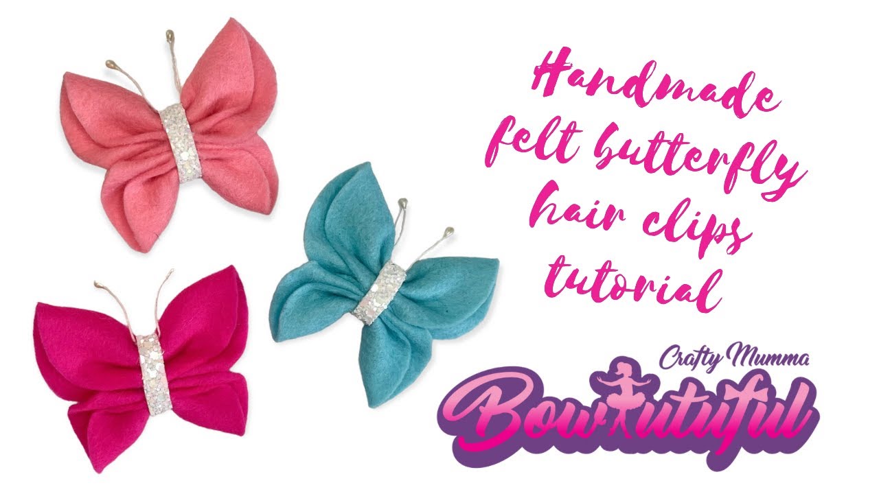 Doll Craft: How To Make A Felt Butterfly Hair Clip! (AmericanGirlFan)