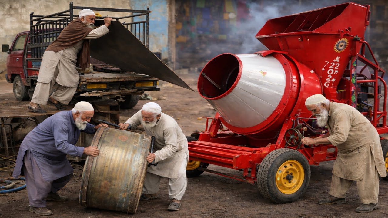 How Mechanics Build a Concrete Mixer Machine | Full Factory Process