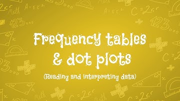 Frequency tables and dot plots