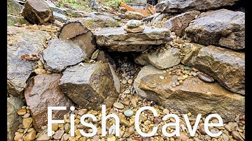 Waterfall and Pond Build _ Part 7_ Fish Cave