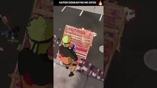 Katon Goukakyuu No Jutsu 🤣🔥 #shorts #gaming #naruto #sasuke