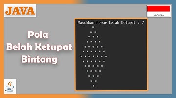 Program JAVA Membuat Pola Belah Ketupat Bintang