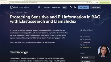 How to Protect Sensitive and PII Information in RAG with Elasticsearch & LlamaIndex