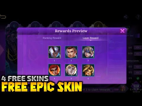 FREE EPIC SKIN! Claim 4 Skins (New Events) In MOBILE LEGENDS  @jcgaming1221