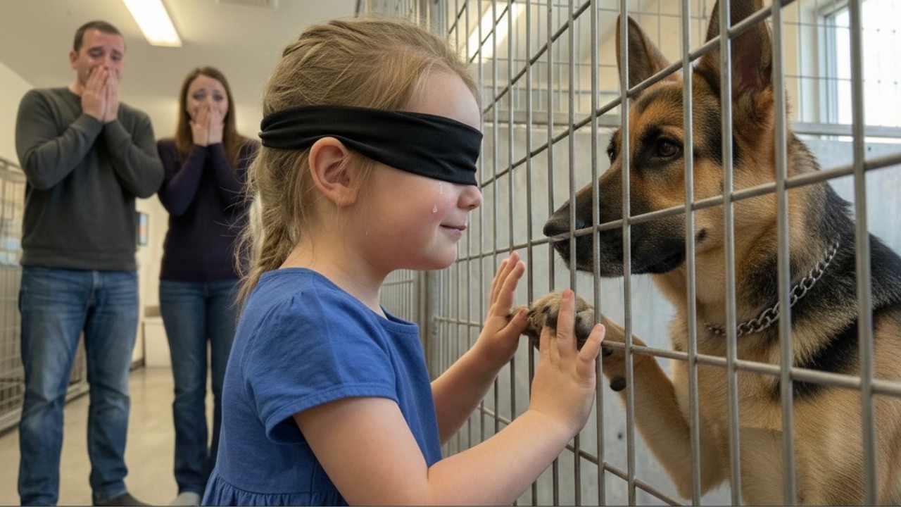 Blind girl Adopted Abandoned German Shepherd-30 Minutes Later He Saved Her Life