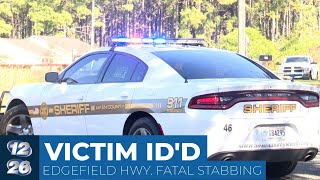 Victim identified in fatal stabbing on Edgefield Highway in Aiken County