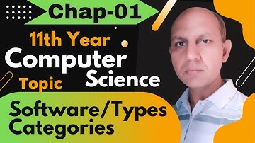 Software Types. Chapter 1 - Basics of Information Technology Part-1, 1st year, Computer Science