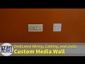 Building a Media Wall with All Custom Wiring, Cabling, and Ports