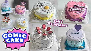 How to make Comic Cake Decorating | Cara membuat Kueultah Komik | 可愛的漫畫風二次元蛋糕系列製作