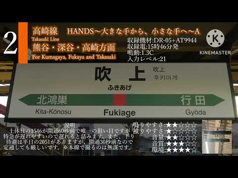 ［2凸！］吹上駅 発車メロディー「HANDS〜大きな手から、小さな手へ〜A」