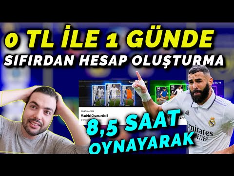 0 TL İLE 1 GÜNDE HESAP FULLEME #4 SADECE 8,5 SAAT OYNAYARAK SIFIRDAN KADRO ( eFootball 2023 Mobile )