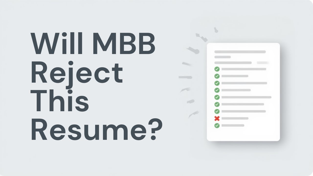 Mbb Cv Example Is Your Resume MBB-Ready? | McKinsey, BCG & Bain Resume Reviewer Demo ...
