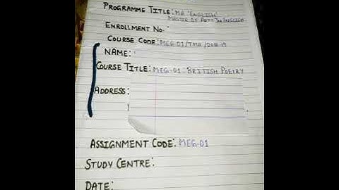 M.A IGNOU ASSIGNMENT (2018-19) MEG -01