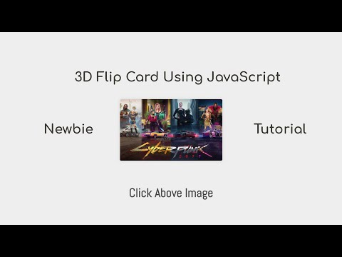 3D Flip Card Effect Using Few Lines Of JavaScript