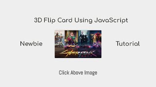 3D Flip Card Effect Using Few Lines Of JavaScript