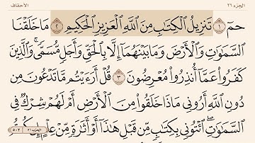 سورة ( الأحقاف ) من ١-١٤