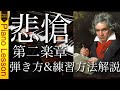 【ピアノレッスン】ベートーヴェン ピアノソナタ「悲愴」第二楽章の弾き方と練習方法を解説