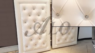 DIY: CRYSTAL TUFTED FURNITURE PIECE AS A BACKDROP - ALO Upholstery http://www.aloupholstery.ca Subscribe Now For More:https://www.youtube.com/channel/UC8YjZ9O9HglSY4fzluW3PAw Instagram :