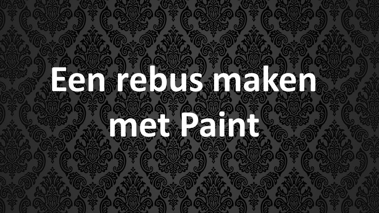 Ongebruikt Een rebus maken met Paint onder Windows - YouTube FR-45