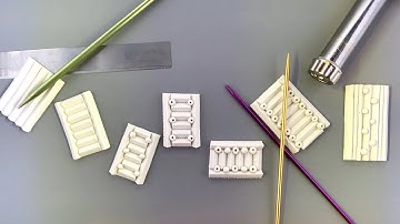 3D Styled Zentangle Polymer Clay Tutorial: Triangle Rope Patterns 1-5