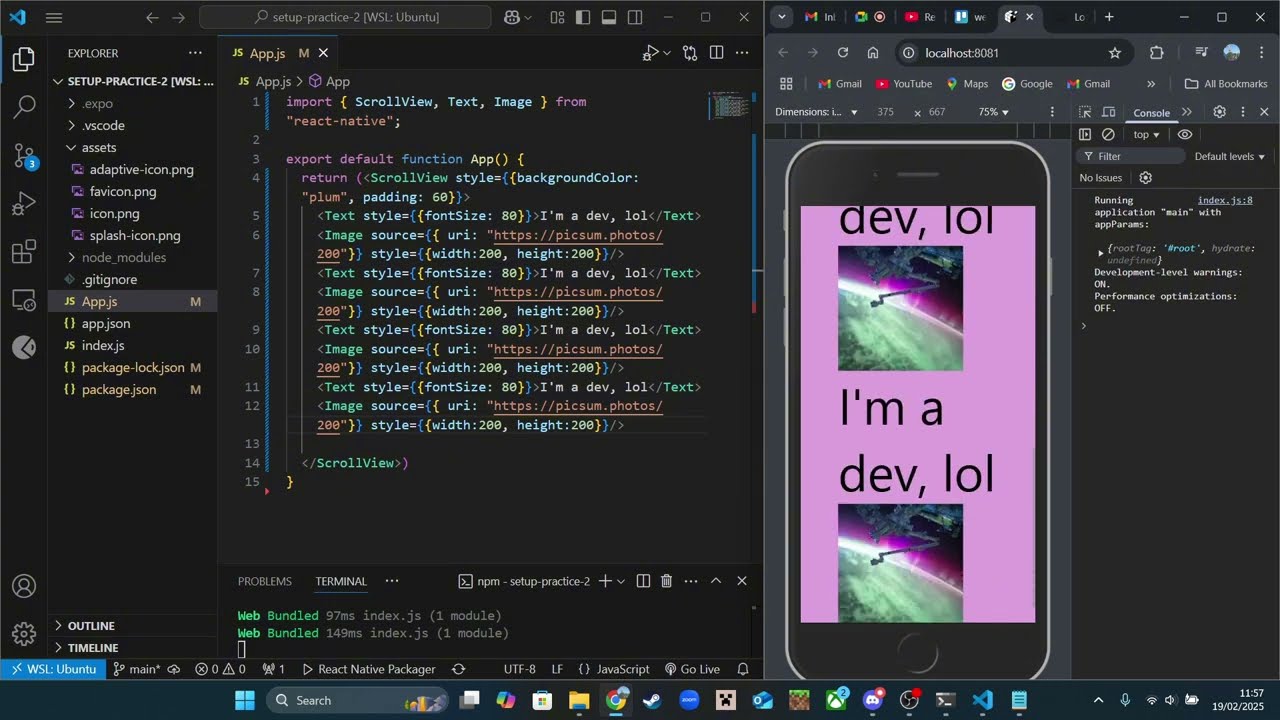 How to make an app in React Native | in 2 minutes Realtime YouTube Live ...