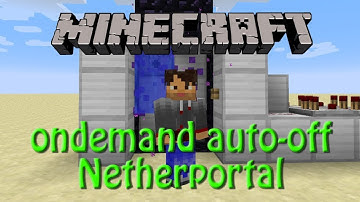 Minecraft: How to build an Automatic Nether Portal, Redstone Tutorial