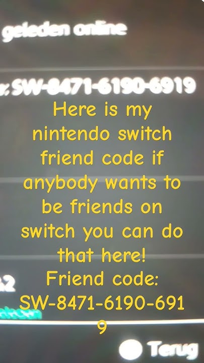 My friend code #Nintendo switch - YouTube