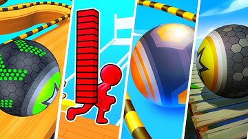 Going Balls vs Bridge Race vs Action Balls vs Rollance - Android, IOS gameplay