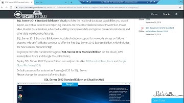 SQL Server 2012 SP3 Standard Edition - Deploy on Azure, AWS and Google Cloud Platform