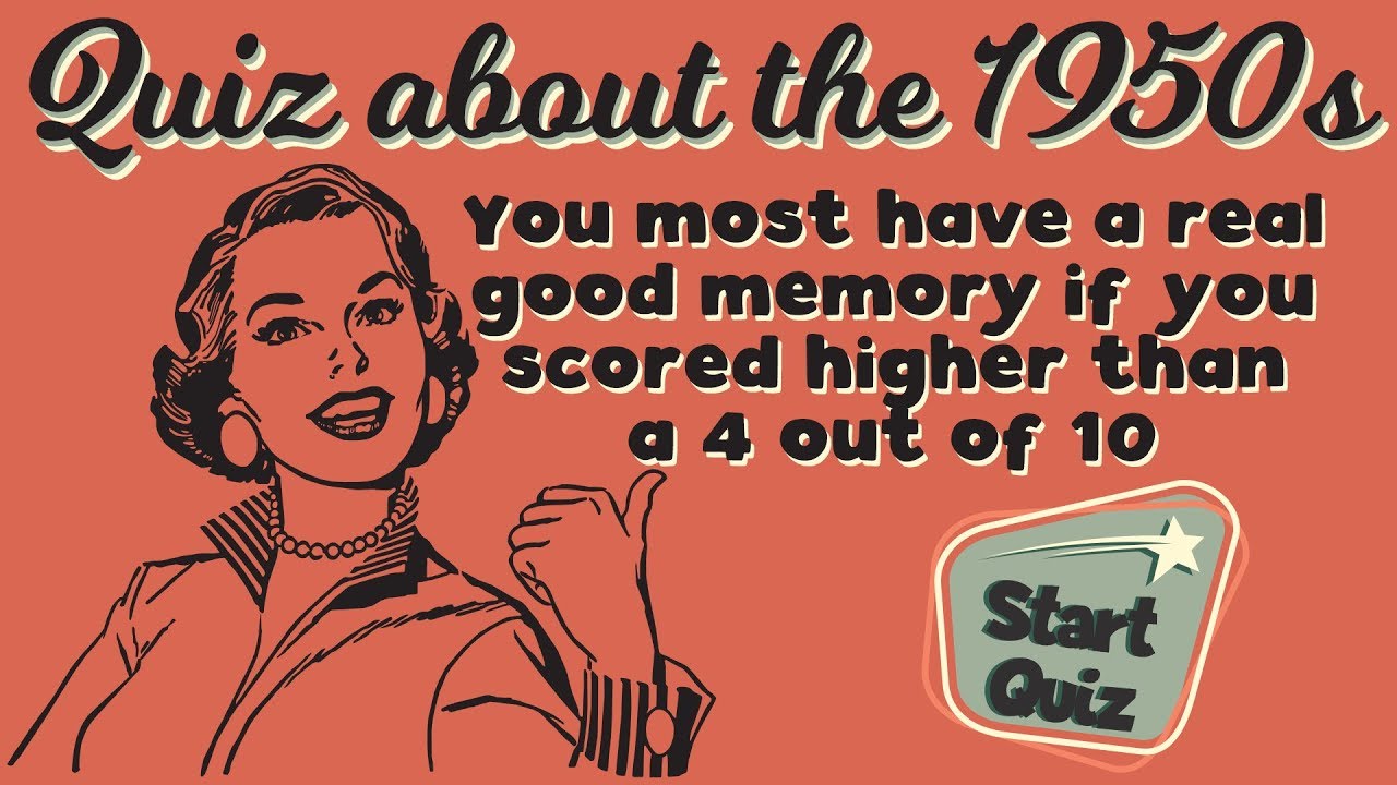 Hard Quiz About The 1950s - YouTube