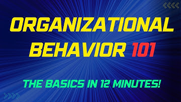 Organizational Behavior 101: The Basics Explained in 12 Minutes