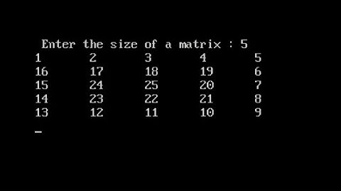Print MATRIX in SPIRAL form || Spiral matrix