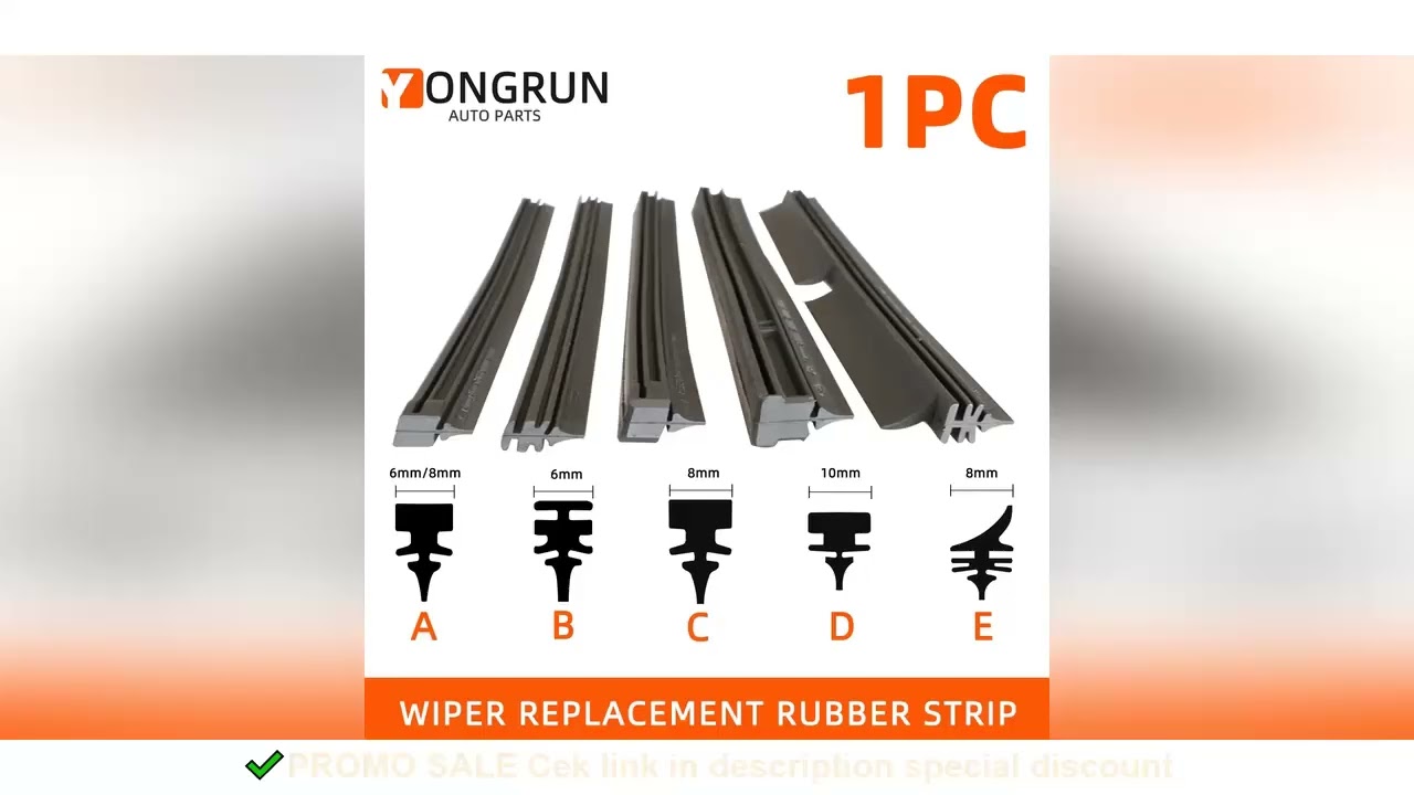 Car Wiper Rubber Strips Refill Wiper Blade Replacement Parts All Types Seasons Windshield Wiper Blad