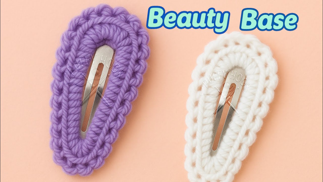 Crochet Base Hair Clip 🌸 | Easy DIY for Beginners !
