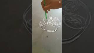 Alpana Design For Durga Puja  durgapuja alpana rangoli festival shorts art  Diy howto