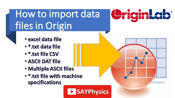 How to import data files in origin