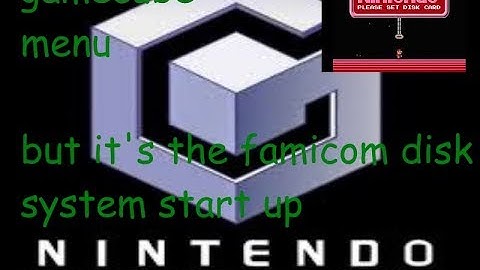 gamecube menu but it’s the famicom  disk system startup