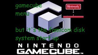 gamecube menu but it’s the famicom  disk system startup