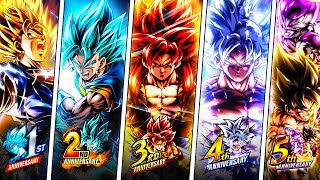 (Dragon Ball Legends) THE COMPLETE ANNIVERSARY HEADLINER TEAM IS UNSTOPPABLE IN RANKED PVP!