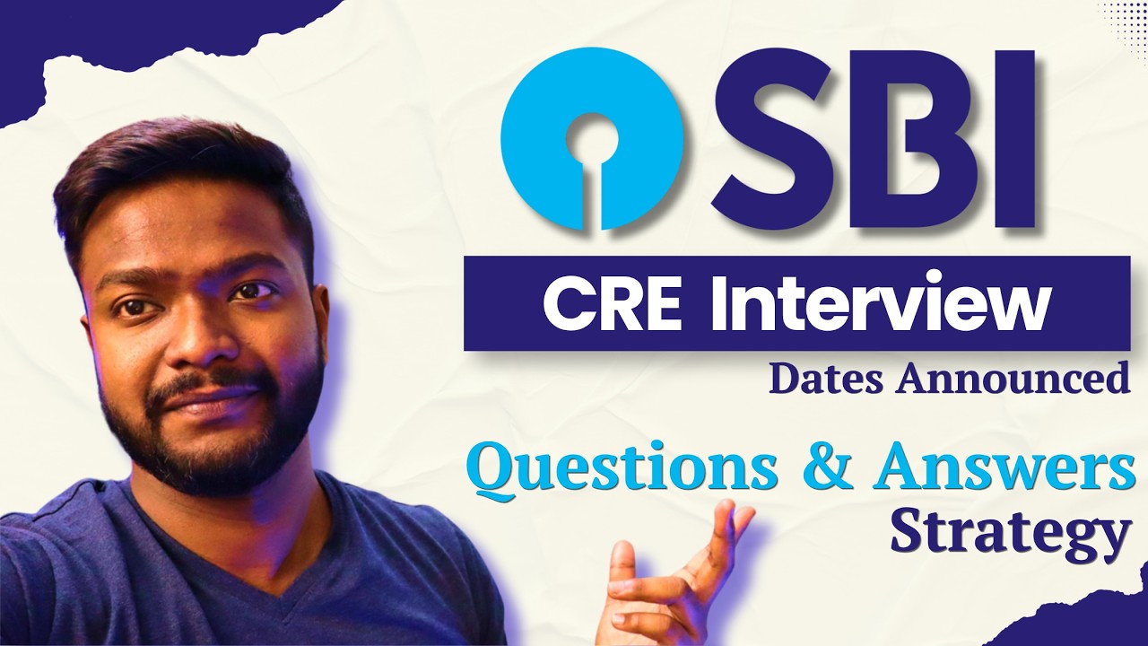 Sbi Innerview SBI Vacancy CRE Interview 2026 | SBI Customer Relationship Executive ...