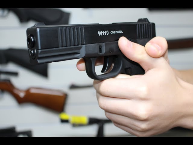 Pistola Airsoft Gas Co2 Wg Glock W119 Slide Metal Blowback 6.0 +