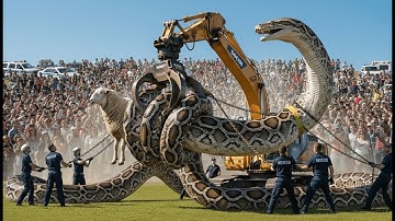 Brave Heroes Save Innocent Sheep from Giant Hungry Python Attack