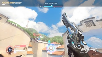 Overwatch - McCree quintuple deadeye POTG on Hollywood map.