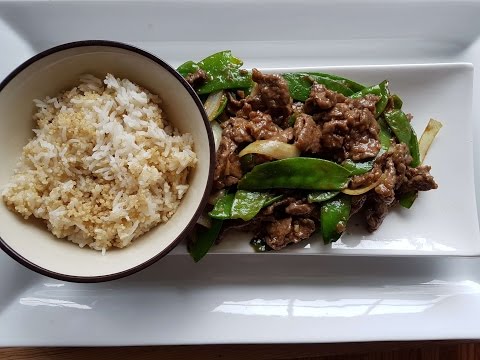 Beef with snow peas stir fry- How to tenderize / velveting beef