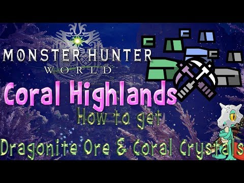 Видео: Локации Monster Hunter World Ore - как получить чистый кристалл, батицитовую руду, уголь из драконьей жилы и другие редкие руды